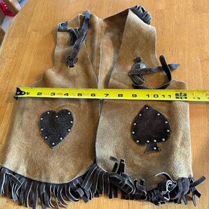 Youth suede cowboy vest handmade
